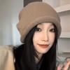 Face Showing Small Pile Hat Autumn and Winter Women's New Woolen Hat Korean Style Fashion Versatile Drawstring Style Cold Hat