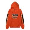 Felpa Unisex con Cappuccio in Pile Haikyuu Karasuno Squadra Intera Manica Doppia Stampa Logo Haikyuu Anime Pallavolo Felpa con Cappuccio a Manica Lunga