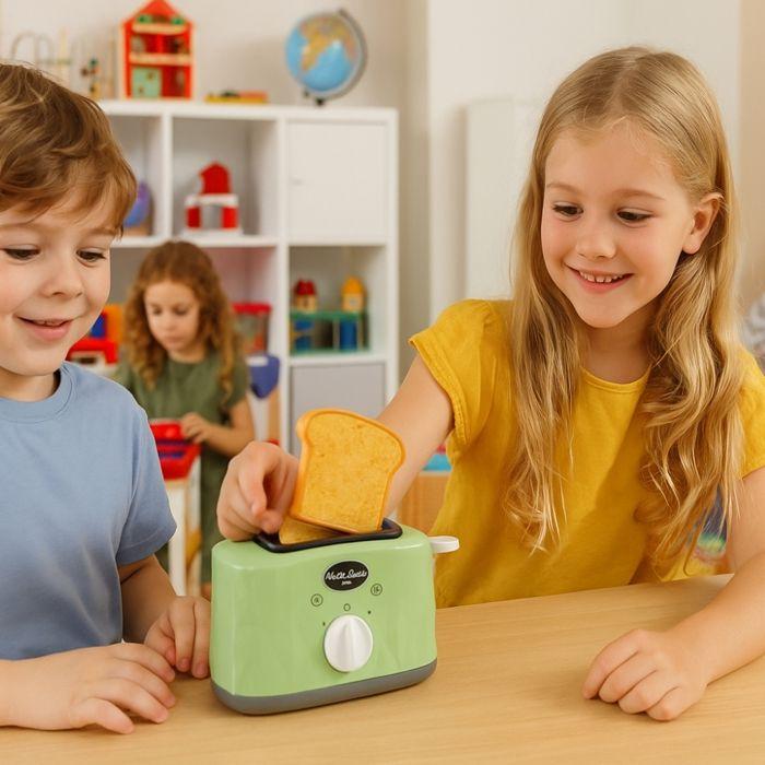 Jouet Grille-Pain Sonore - Fonctionnel - 2 Toasts - À Piles - Dès 3 Ans