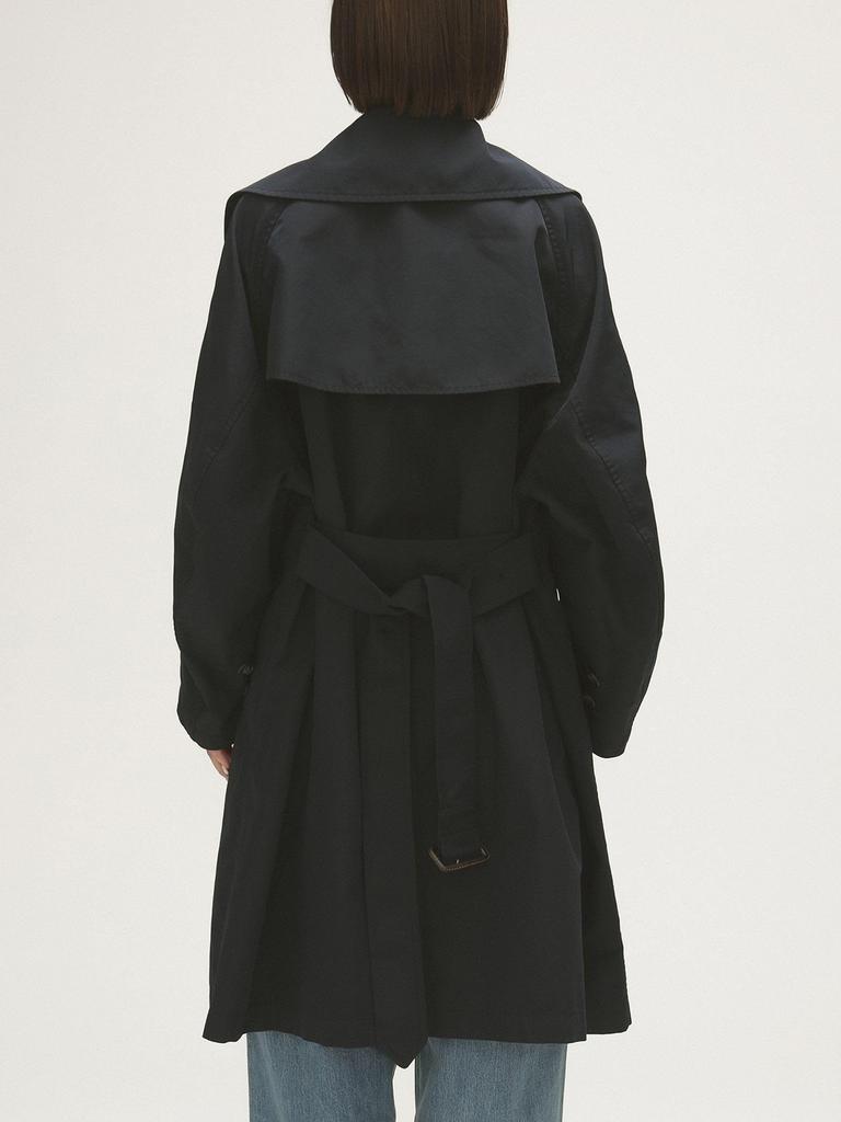 Beams Boy Maturely Memory Trench Overcoat, Women's, Navy, 13190091803