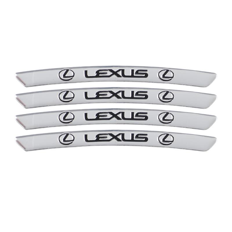 4ks Hliníková slitina Samolepky na středové krytky kol auta Pro Lexus F SPORT GX460 Ct200h IS250 ES 220D IS200 Fsport GS GX IS LS LX NX RX UX CT