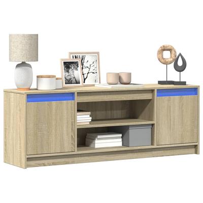 Vidaxl Szafka Pod Tv Z Led, Dąb Sonoma, 139,5X34X50 Cm