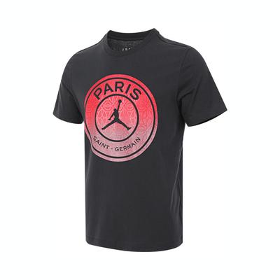 Paris Saint Germain Pohodlné Módne Tričko s Krátkym Rukávom a Okrúhlym Výstrihom Pánske Tričko Čierne FV7729045