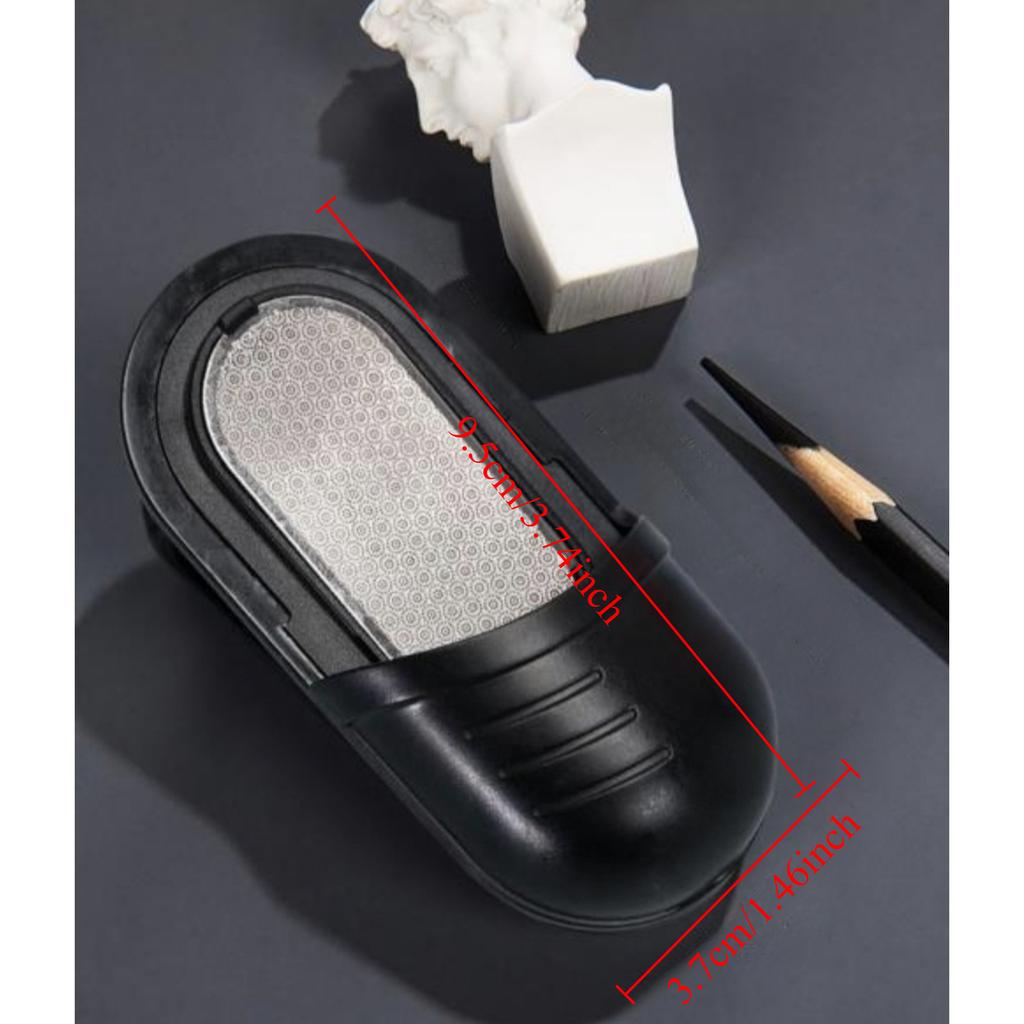 Portable Two-in-One Artist Tool Charcoal Pencil Sharpener With Sandpaper Refresher Multifunctional Easel Clip For Drawing Lovers