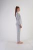 Women's Interlock Pajama Long Pants Collar XXL Vienetta Button-up