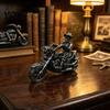 Motorcycle Enthusiast Presents Gothic Skeleton Rider Figurine, Vintage Biker Skull Statue, Figurines Halloween Tabletop Decor Ornament, Gift