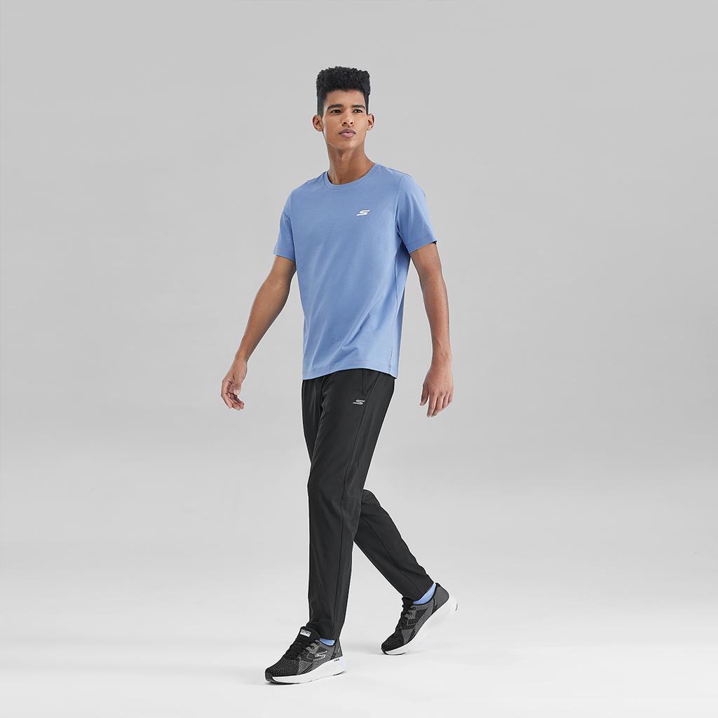 Skechers Solid Slim Fit Straight Leg Fitness Sports Pants Men Bottoms Carbon-Black P223M065-0018