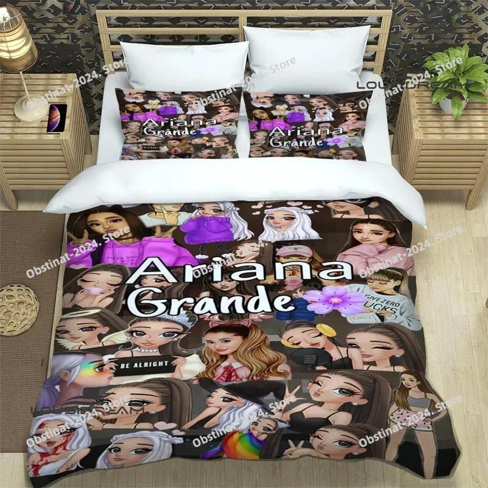 Singer Ariana grande Bedding Set Printed single Comforter Quilt Bed Cover Duvet Cover Pillow Case 3 Pieces Sets Kids Adult Size