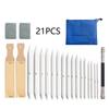 24-Piece Sketching Toolkit: Carbon Sticks, Highlight Paper, Erasers, Frosted Board, and Eternal Pencil