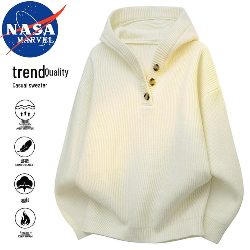 NASA MARVEL Men's Hooded Knit Sweater