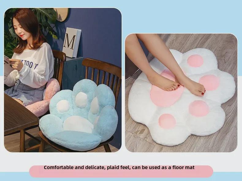 Cross-Border Creative Cat & Bear Paw Plush Cushion – All-in-One Sofa, Chair, and Floor Mat