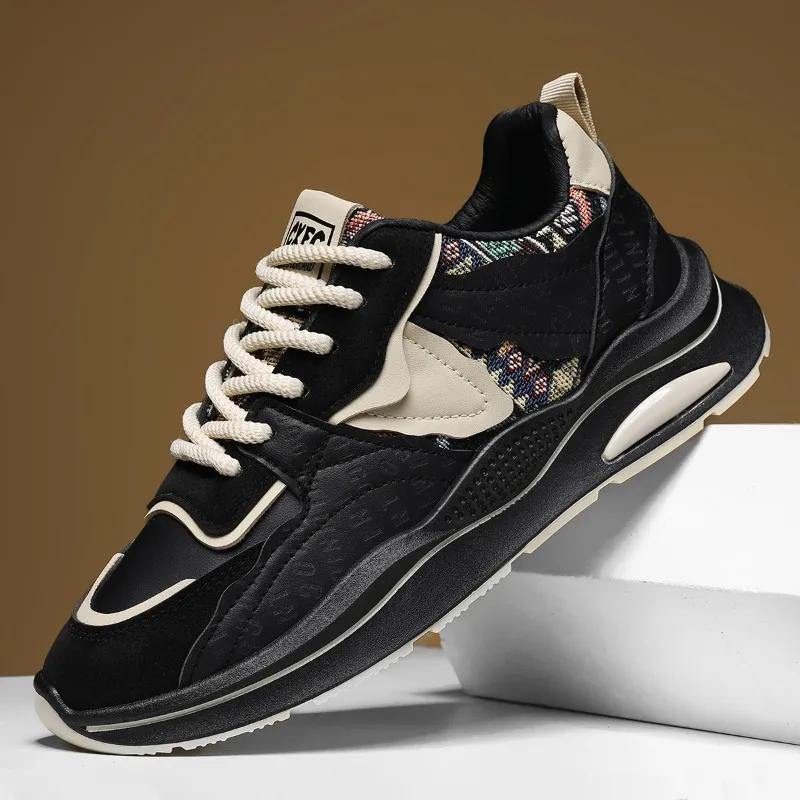 Herren Freizeit Sportschuhe Mode Weiche Sohle Schnürschuhe Laufschuhe Herren Designer Komfort Plateau Schuhe Neu