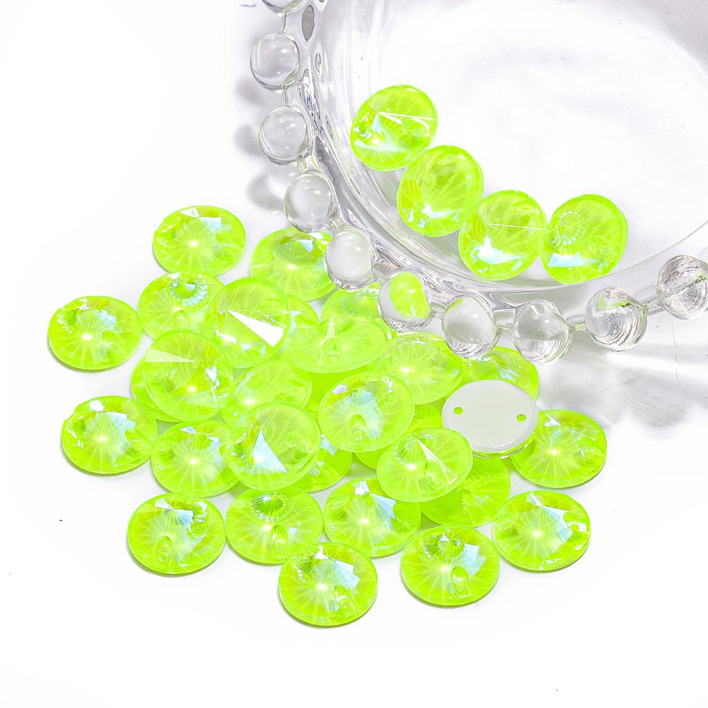 High Quality Rivoli 80+ Colors Rhinestones Crystal AB Sew-on Glass Gems Clothing Flatback Sewing Stones Women Bling Bling Shine