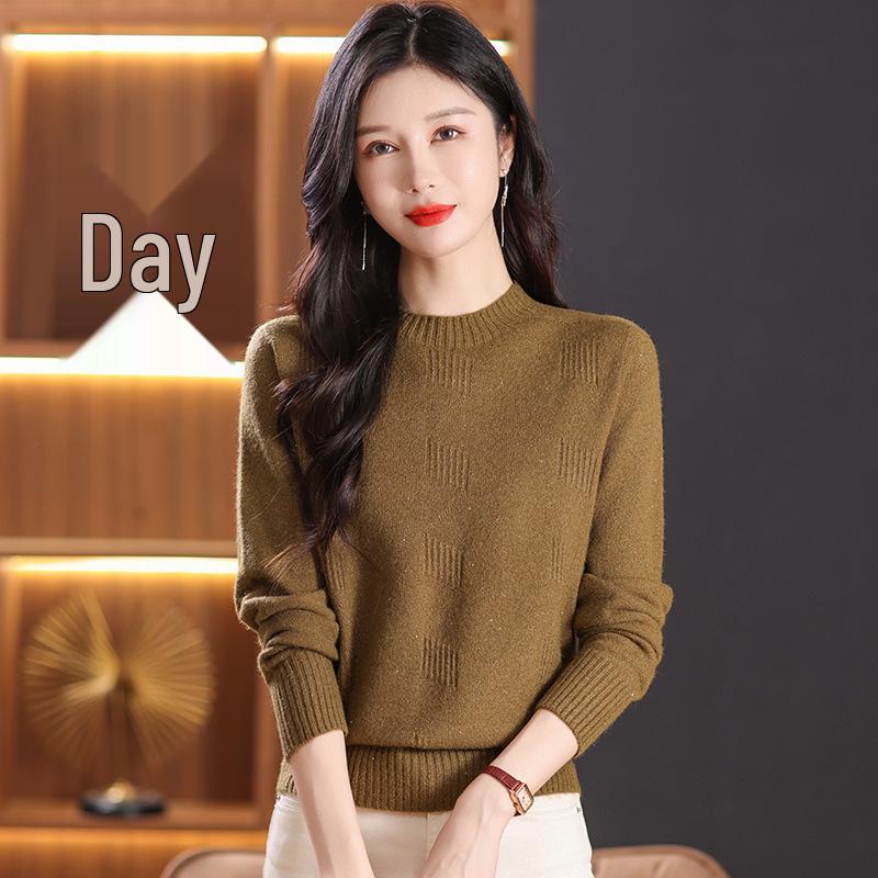 Women's High-Quality Wool Sweater - Simple Loose Knit Pullover for Autumn/Winter