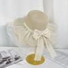 Straw Beach Hat Bow Ribbons Straw Cap New Sun Hat  for Women