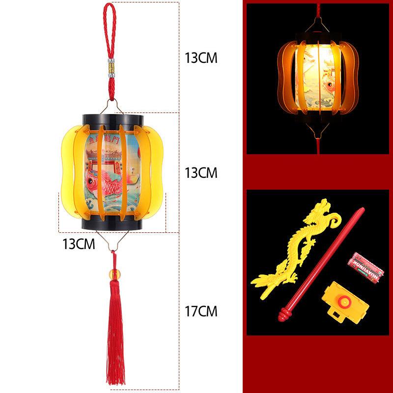 Horse Year New Year Lantern Chinese Style Red Handheld Lantern Tassel Cloth Lantern Hanging Ornament Festival Celebration