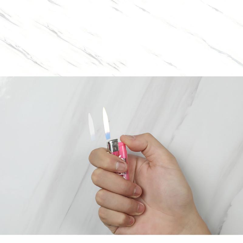 Vinyl Marble Wallpaper Modern Kitchen Oil Proof Waterproof Self Adhesive Fire Prevention Wall Sticker For Ambry Furniture Decor