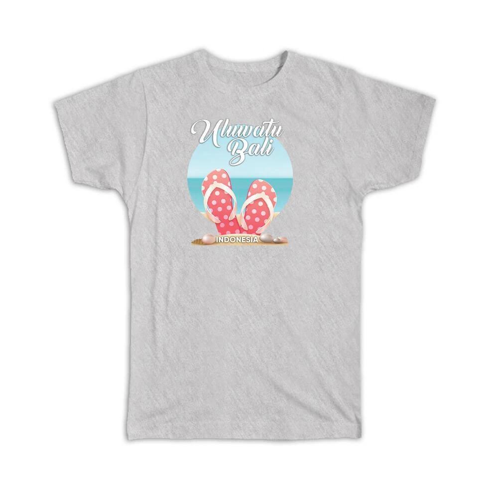 Gift T-Shirt : Uluwatu Bali Indonesia Pink Flip Flops Sandals Beach Travel 4XL