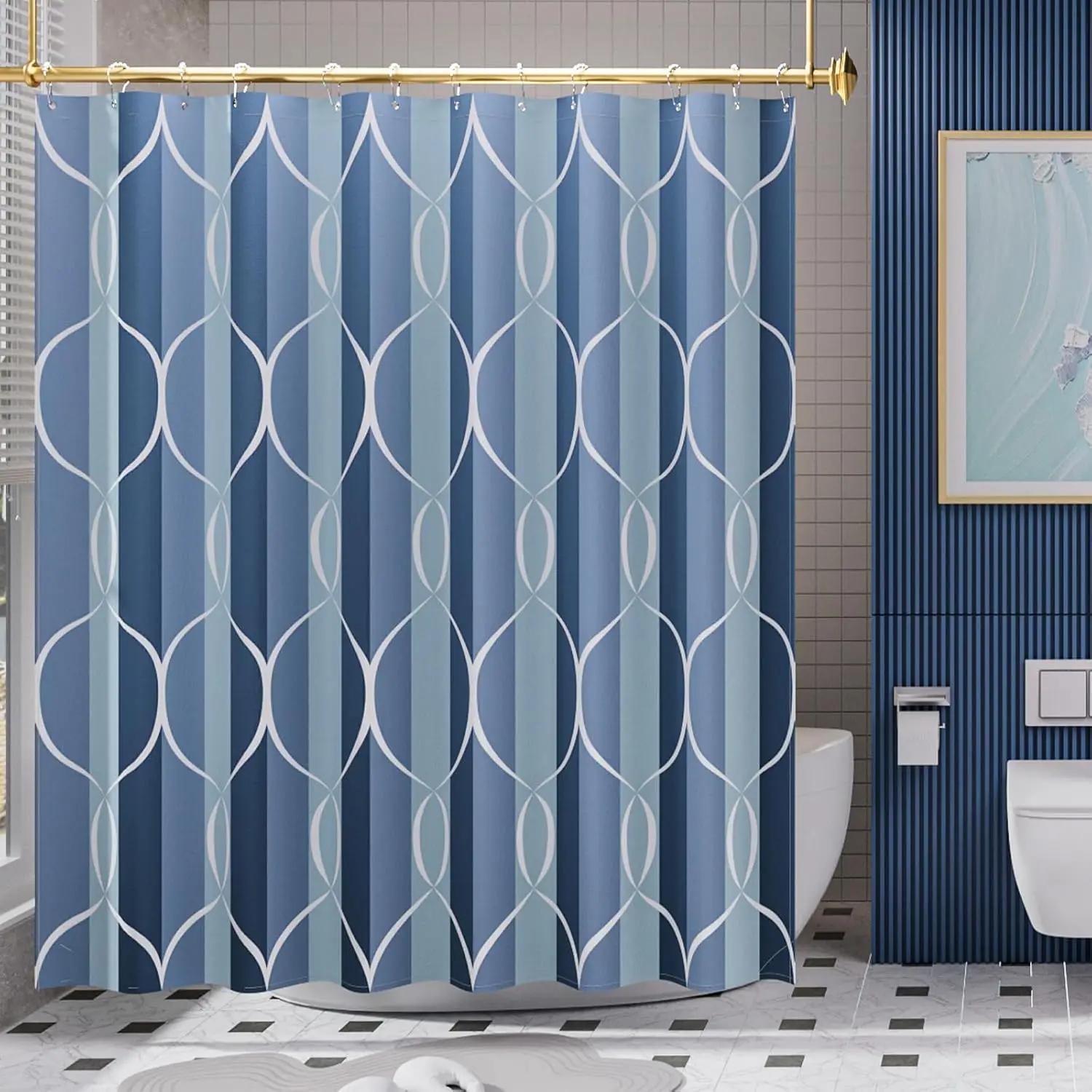 

Shower Curtain Blue,Washable Cloth Funny Fish In Shark S Clothing Kids Shower Curtain Sets Curtain Hooks, Cute Waterproof Show W60H190(CM)-1 Pcs