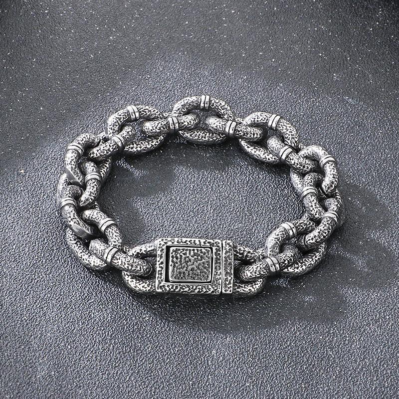 

Vintage Stainless Steel Chunky Link Bracelet‘s for Men 16mm Wide Large Chain Party Jewelry Personalized Gift Alien Stage 23cm