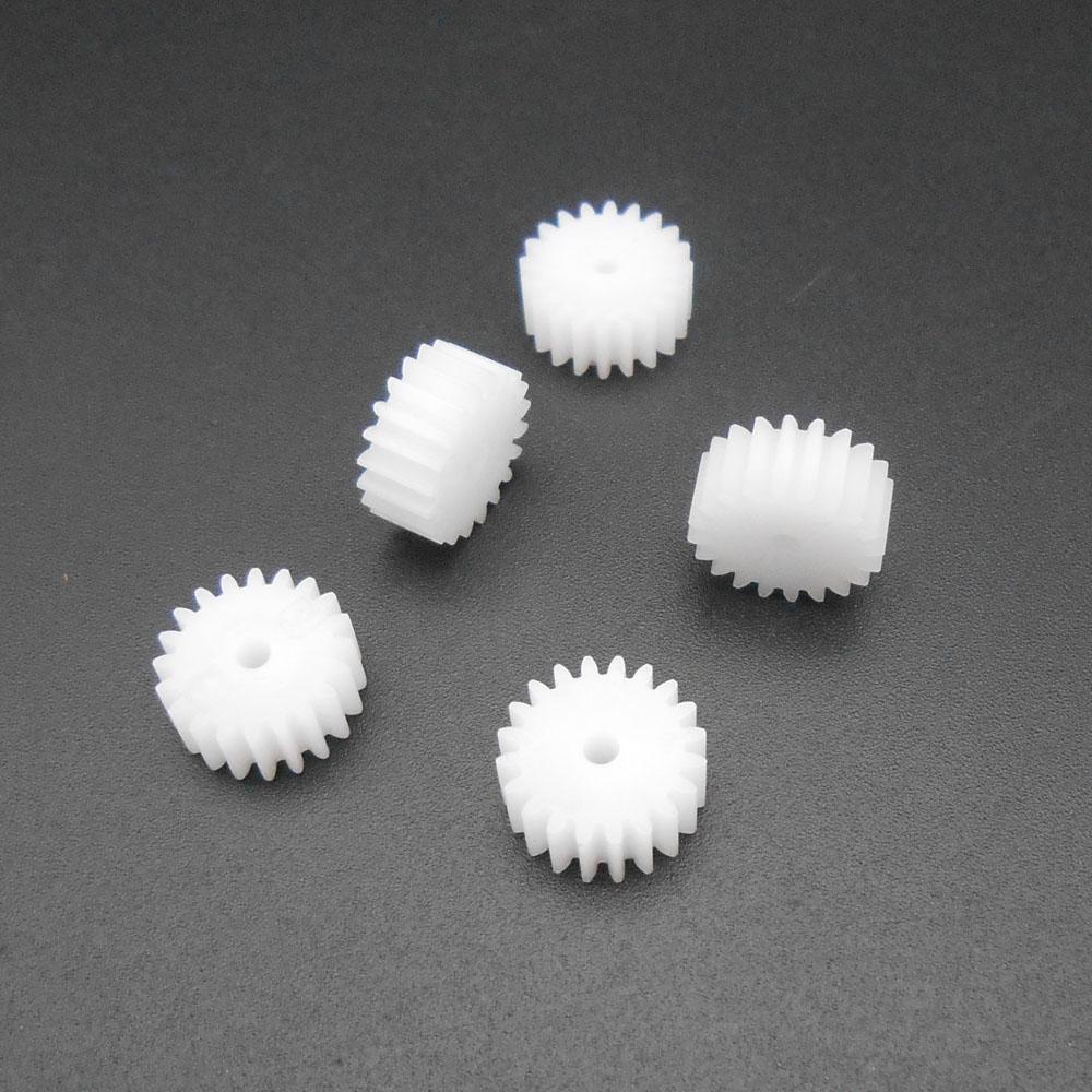 10Pcs/Lot 0.5M 0.5 Modulus 20 Teeth Plastic Spur Cylinder Gear Pinion Bore Hole Aperture 2MM 1.95MM 2A 20T 5X11MM Reduction Gear