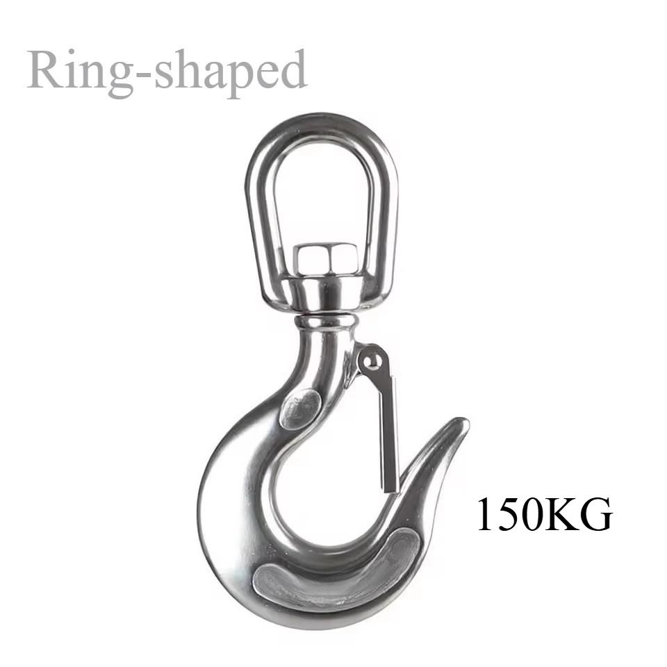 

Silver 304 Stainless Steel American Type Trigger Clevis Swivel-Eye Lifting Snap Tone Hook with 150/ 350/650KG Loading Capacity