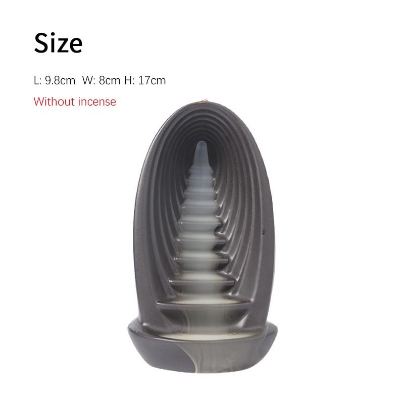 

Backflow Incense Burner Mountain Water Ceramic Aromatherapy Burner Creative Ornament