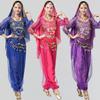 Women's Ethnic Long Sleeve Performance Set: Belly Dance Highlight Pants & Top