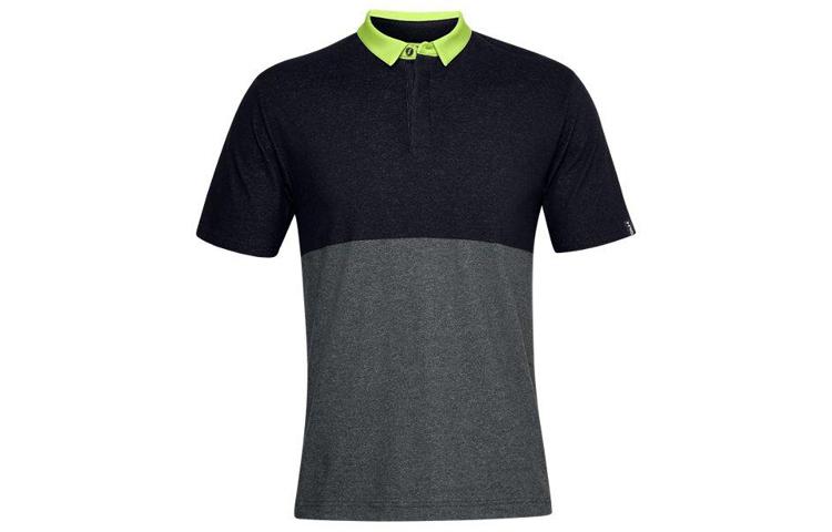 Under Armour Polo Shirts Men s Black Polo Collar Moderate Straight Fit 1359329-001 XXL