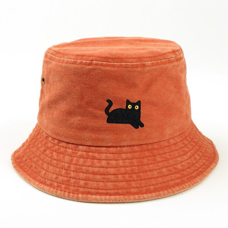 1pc Summer Cat Bucket Hat for Men Women Lightweight Travel Beach Fisherman Hat Outdoor Sports Pull Up Bob Panama Sun Hats