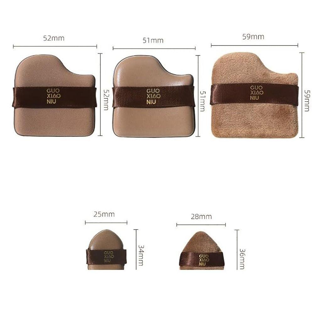 6pcs Mini Makeup Sponge Chocolate Color Powder Puff Professional Cushion Puff  Daily Makeup