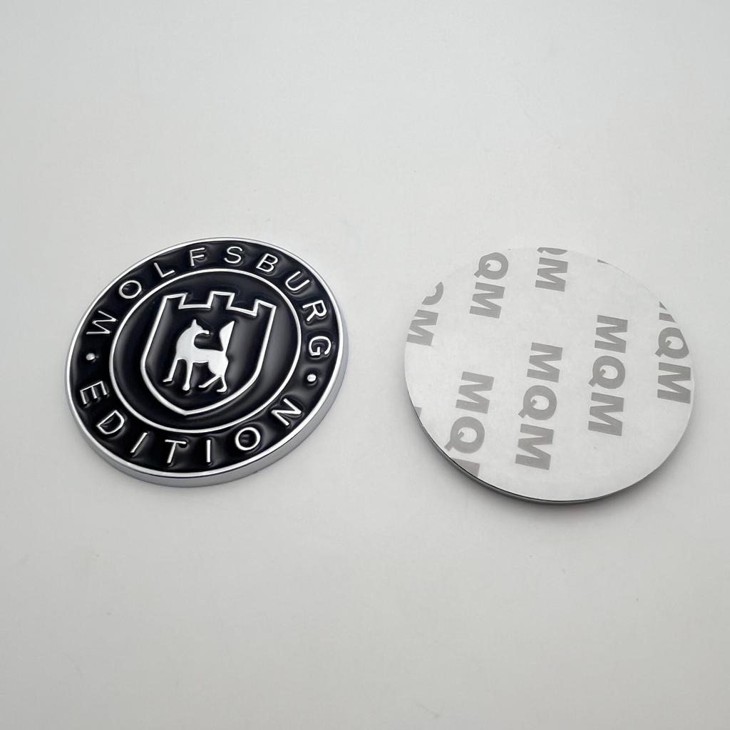 1pc High-Quality 3D Metal Wolfsburg Edition Logo Car Fender Side Emblem Rear Tail Trunk Badge Sticker Decal Car Accessories