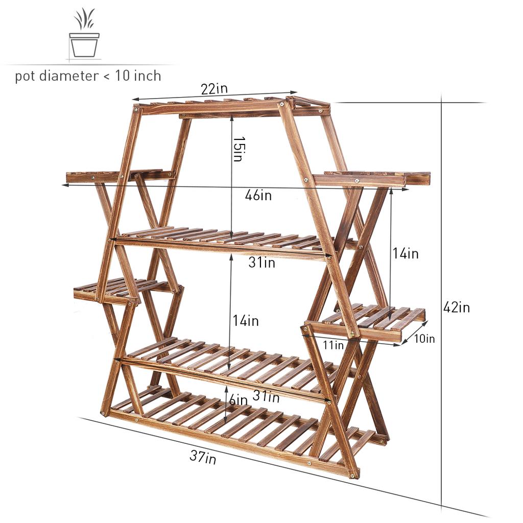 Solid Wood Plant Stand Multifunctional Flower Pot Holder