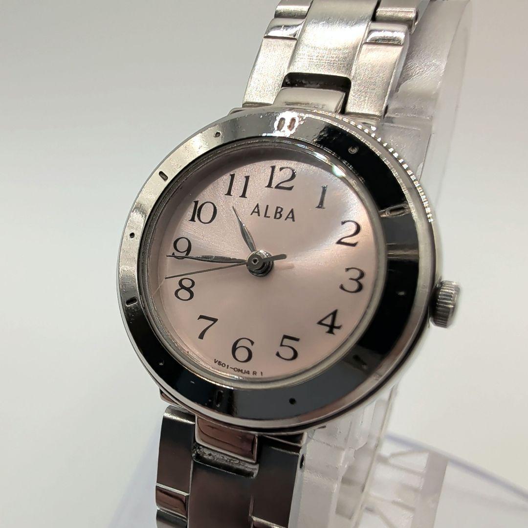 Used SEIKO ALBA Ladies Watch Quartz Silver Working Item