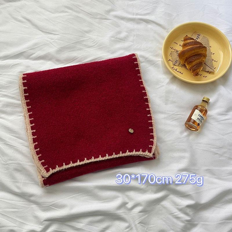 New Christmas Red Scarf Collection Autumn and Winter Warm Female Main Scarf