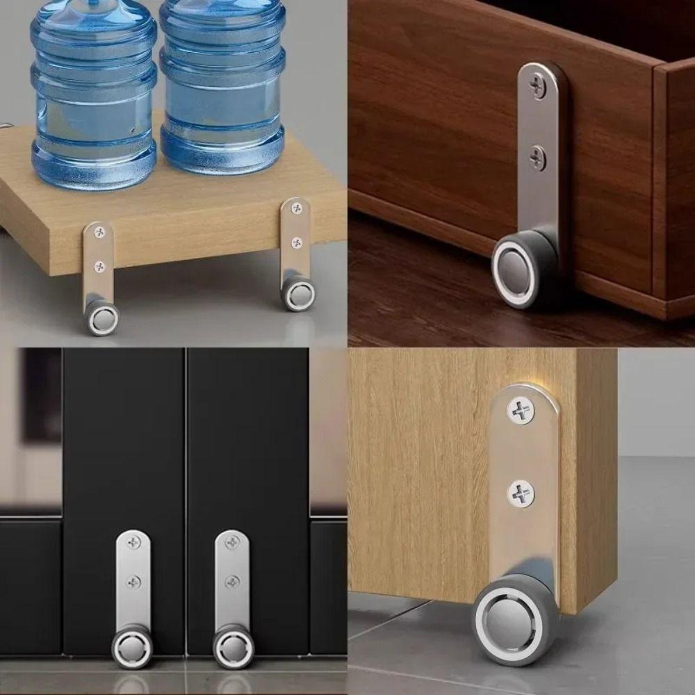 1/2Sets Low Friction Dining Table Glidewheel Wear Resistant Rubber Wheel  Household Moving Tool