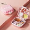 Travel Medication Box Portable Pill Box, with 7 Compartments, Moisture-Proof Dust-Proof Macaron Medicine Organizer, for Daily Use And Elderly Colorful