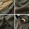 Frauen Herbst Winter Weste mit Kapuze Seite Knopfverschluss Fleece Wärmeisolierung Volltonfarbe
