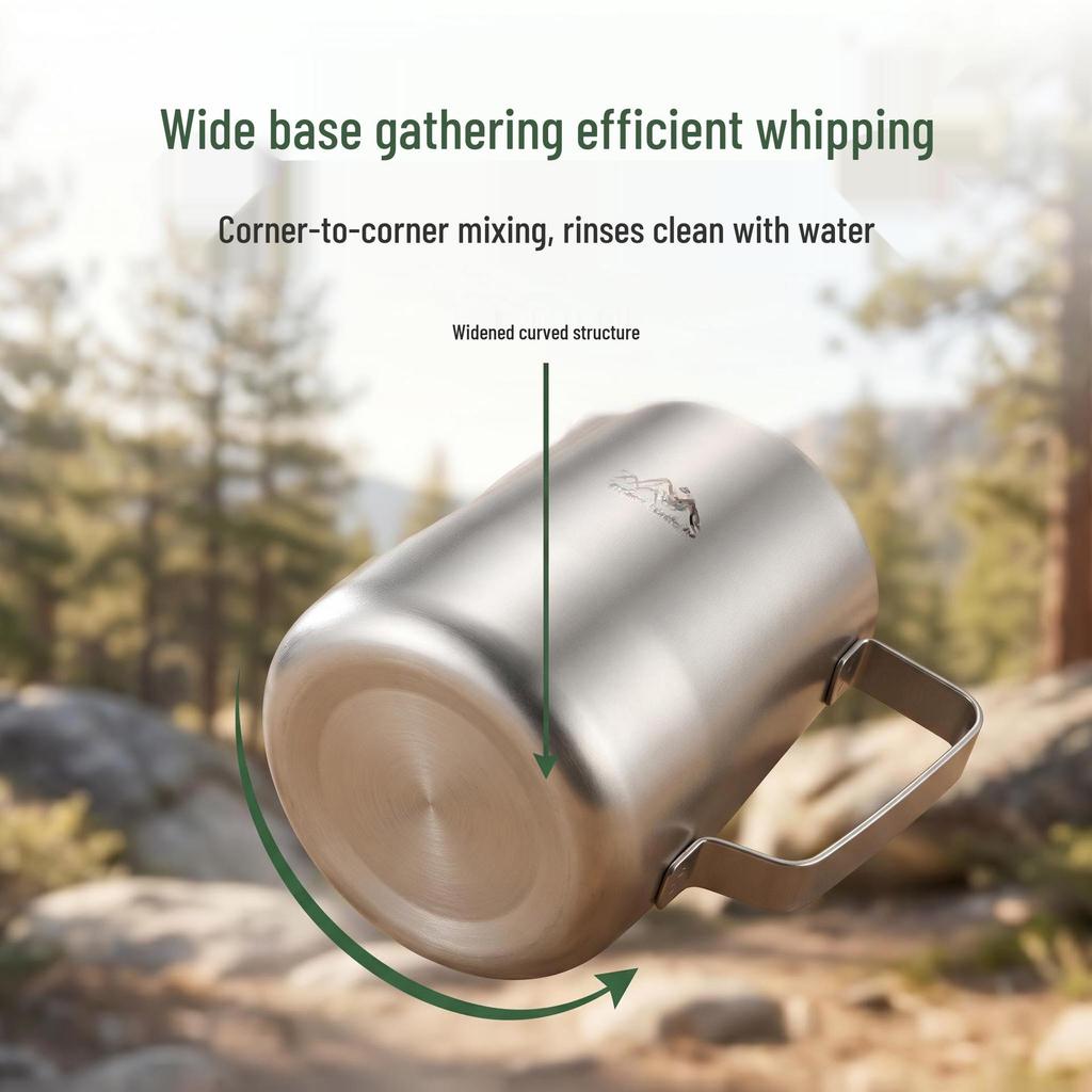 Titanium Latte Art & Camping Coffee/Frothing Cup