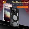 For Xiaomi 15 Pro Case Magnetic Kickstand Hollow Heat Dissipation Silicone+PC+Metal Bumper Phone Cover