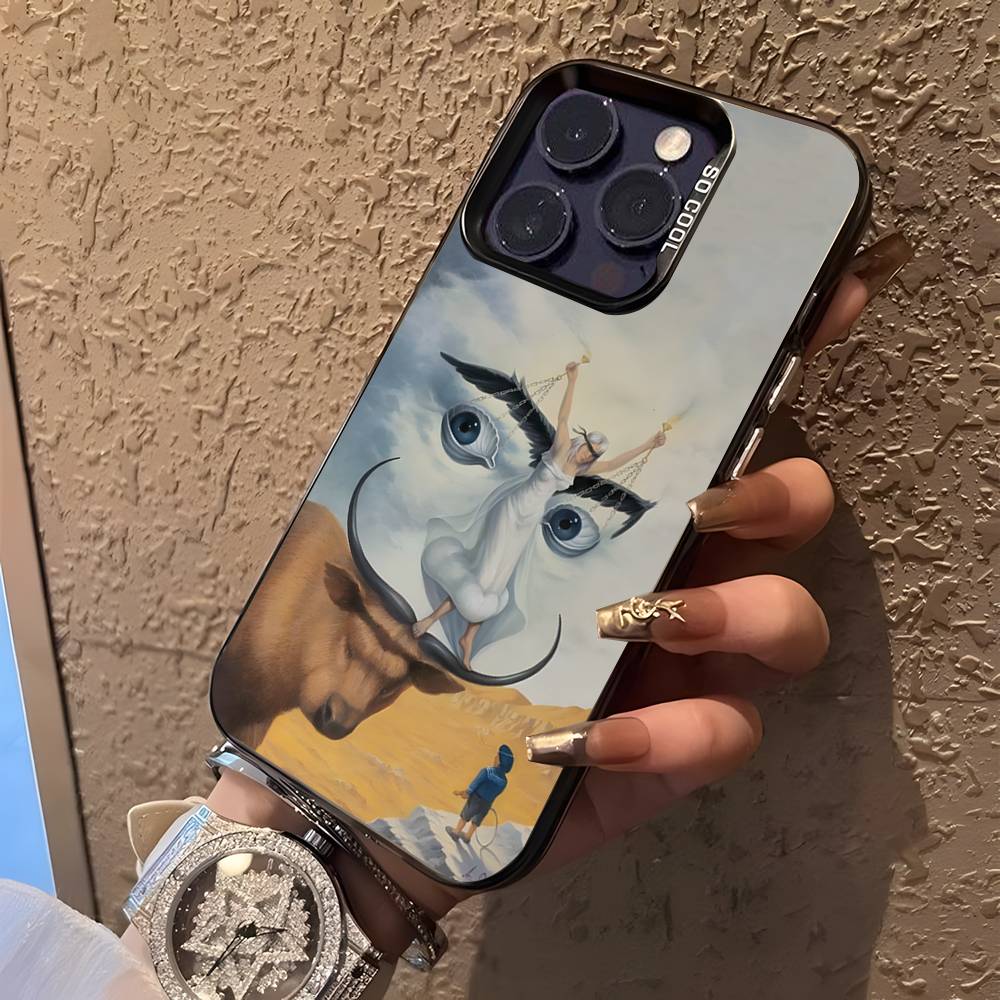S-Salvador D-Dali Art Phone Case For iPhone 16,15,14,13,12,11,Pro,XS,Max,Plus,Mini,SE Black Candy Matte Shockproof Cover