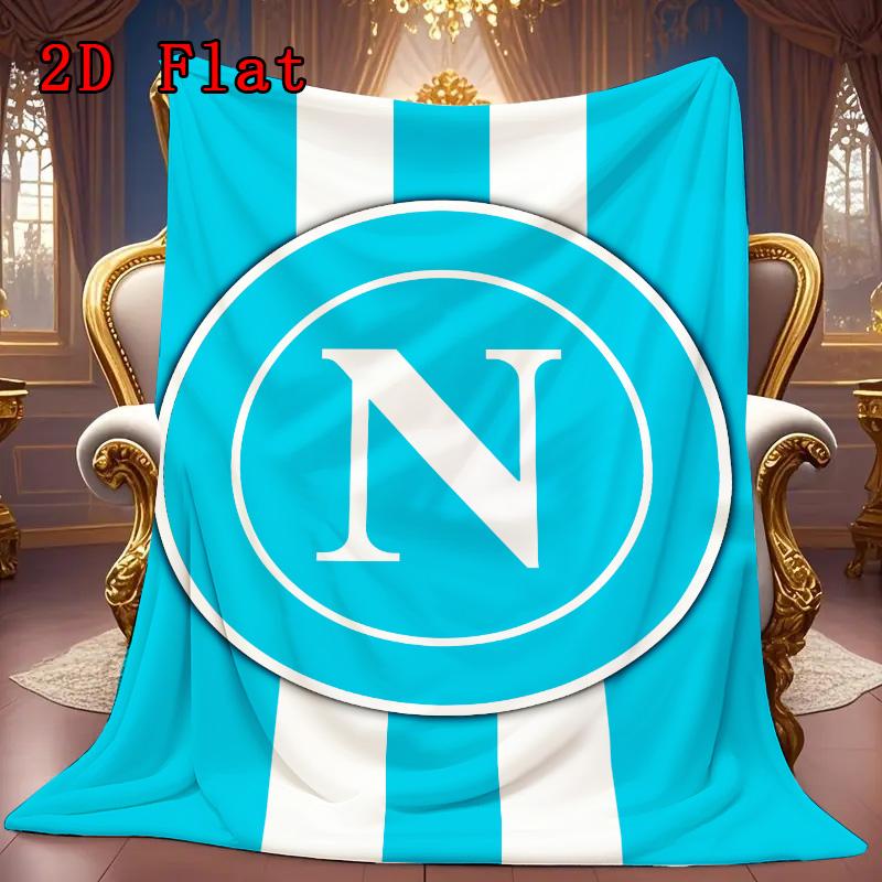 Napoli 2D Flat Pattern Flannel Blanket High Quality All Seasons Warmth and Comfort Perfect for Christmas Gifts.