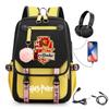 3 Piece School Backpack Set for Students Large Capacity Oxford Cloth Schoolbag with Shoulder Strap and Pencil Case