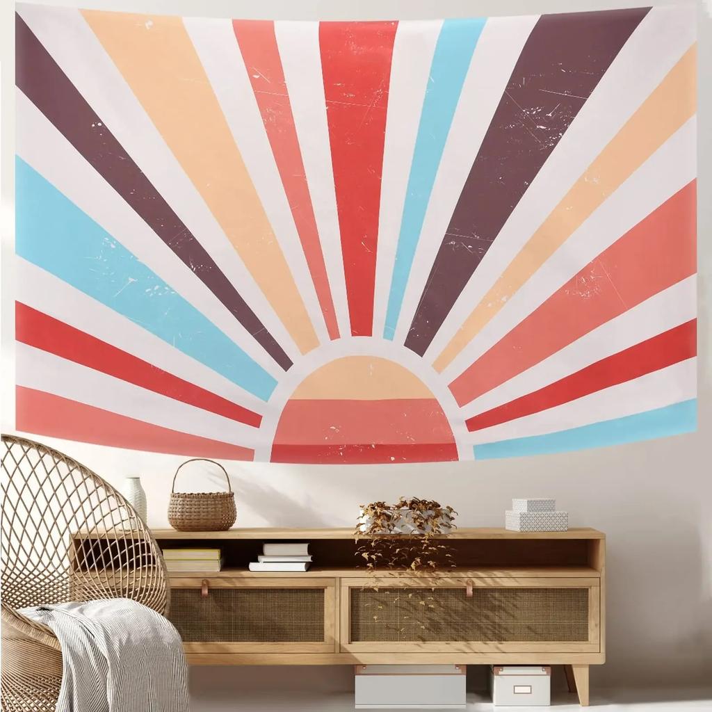 Vintage Sun Tapestry Office Living Room Decoration Home Wall Tapestry