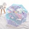 Unicorn,Sanrio Automatic Folding Umbrella Simple 8 Rib Design, Bright Cartoon Pattern, Durable Iron Frame, Suitable For Travel, Outdoor, Bea