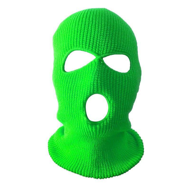 Outdoor Warm and Windproof Face Mask Knitted Three-hole Cycling Ski Winter Headgear Men