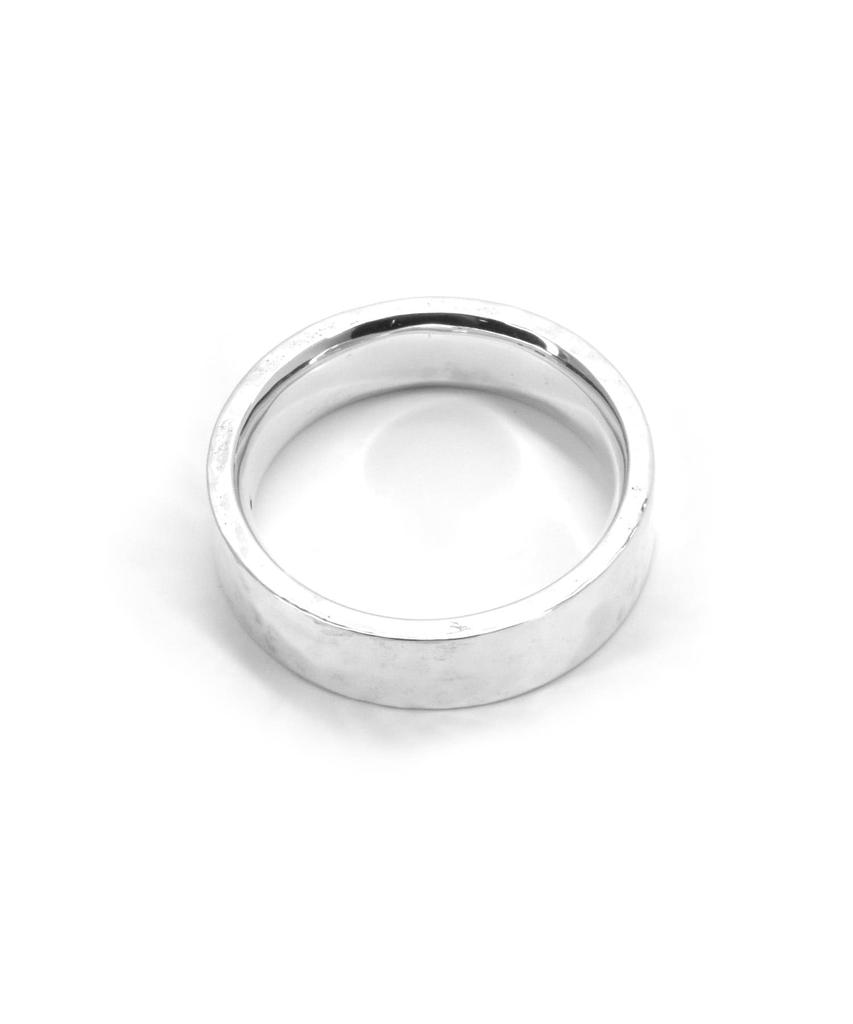Lionheart Ring LH for Gift Hammered Flat Silver Size 19 Ring, 925,