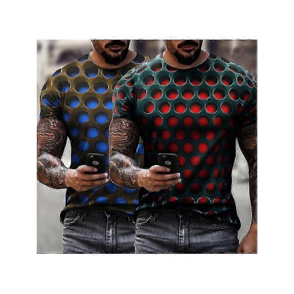 2023 New Men's Unisex Tee T Shirt 3d Print Graphic Optical Illusion Round Neck Casual Short Sleeve Tops Streetwear Man's Tshirt