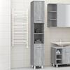 825832 vidaXL Bathroom Cabinet Sonoma Grey 30x30x179 Cm Engineered Wood
