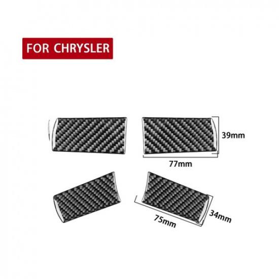 Carbon Fiber Interior Steering Wheel Cover Trim For Chrysler 300 300C Type A